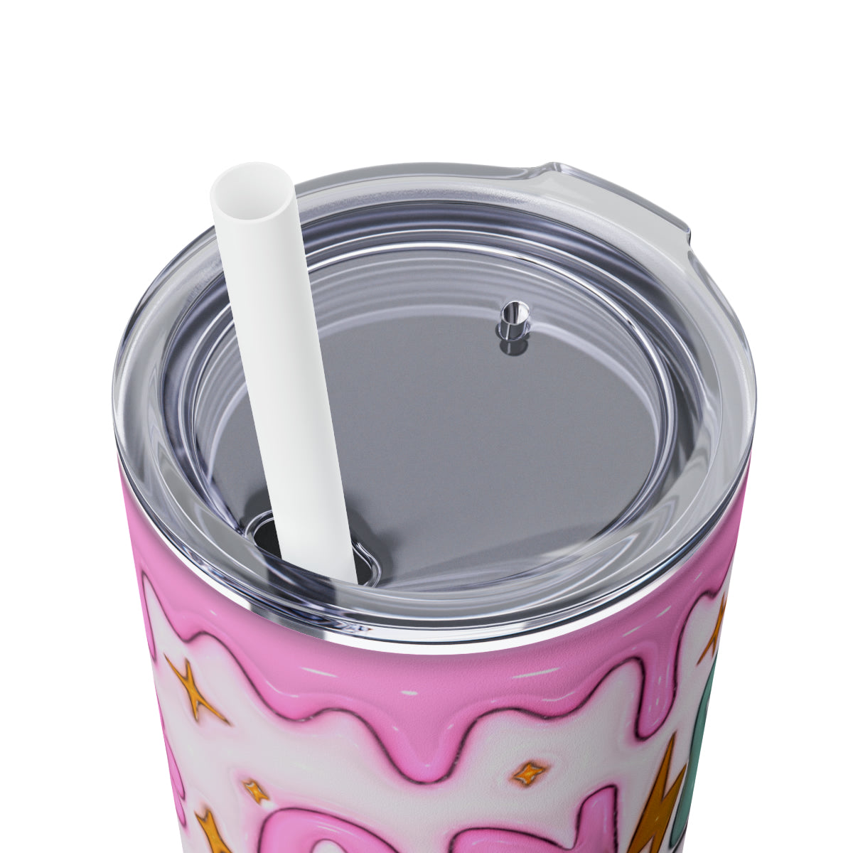 On My Husband's Last Nerve - Wife Skinny Tumbler with Straw, 20oz